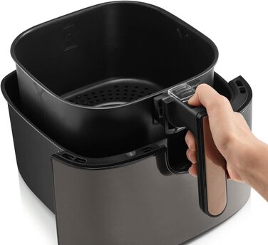 Фритюрниця Arzum Airtasty AR2074-B з великим об'ємом, без олії, здорове смаження, цифрова панель, 8 програм, налаштування часу та температури, колір мідний