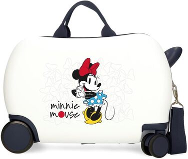 Дитяча валіза Disney Minnie Magic, біла, 45x31x20 см, ABS пластик, 24,6 л, 1,8 кг, 4 колеса, ручна поклажа