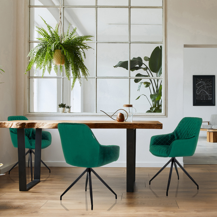 Стілець обідній ELVERUM Velvet Green hjh LIVING