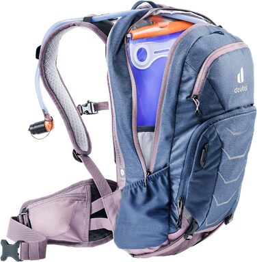 Жіночий велосипедний рюкзак Deuter Attack 14 SL з протектором, 14 л, синій Marine-grape