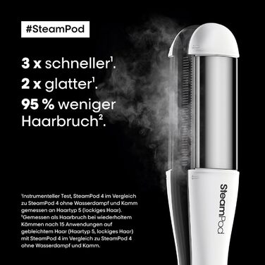 L'Oréal Professionnel SteamPod 4 професійний паровий стайлер для волосся з паровою технологією, для всіх типів волосся, вирівнює та створює локони