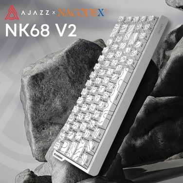 Дротова механічна клавіатура Ajazz NK68 V2 Red Switch (NK68-V2-R-S-W)