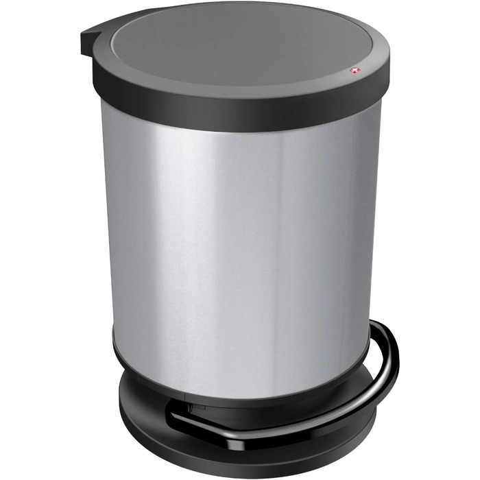 Смітник Rotho Paso 20 л з кришкою, сріблястий, пластик, BPA Free