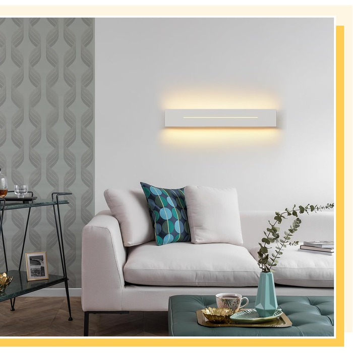 Набір з 2-х настінних світильників ZMH 30 см, LED, 8W, тепле біле світло, для коридору, спальні, вітальні, сучасна біла настінна лампа