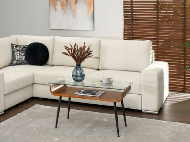 Журнальний стіл Mebel-Partner прямокутний, 88 x 38 x 50,5 см, колір: горіх