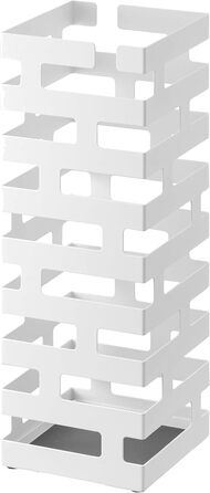 Підставка для парасольок Yamazaki BRICK, біла, сталева, мінімалістичний дизайн, 15x15x43 см