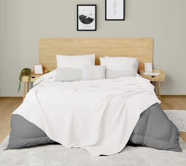 Вафельна ковдра Utopia Bedding з 100% бавовни, літня легка покривало (304x304 см), білий колір