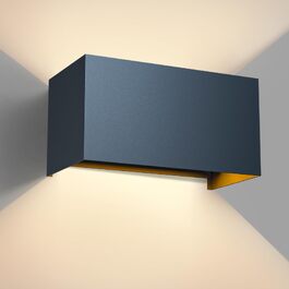 Стіна LED-світильник vatato 24W, тепле біле світло 3000K, вологозахищений IP65, алюмінієва настінна лампа для вулиці та дому з регульованим кутом нахилу, антрацит