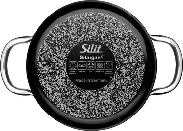 Набір каструль Silit Passion Black 4 шт, індукційні, з кришками, силарган, без нікелю, чорний