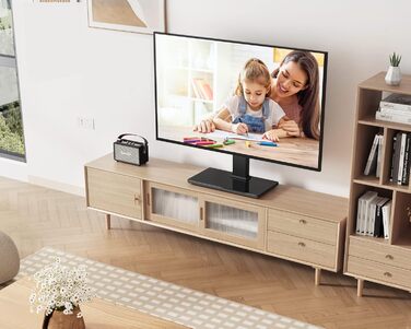 Підставка для телевізора FITUEYES 27-55'' LCD LED OLED Plasma, регульована висота, VESA 400x400 мм, до 40 кг, для плоских і вигнутих екранів