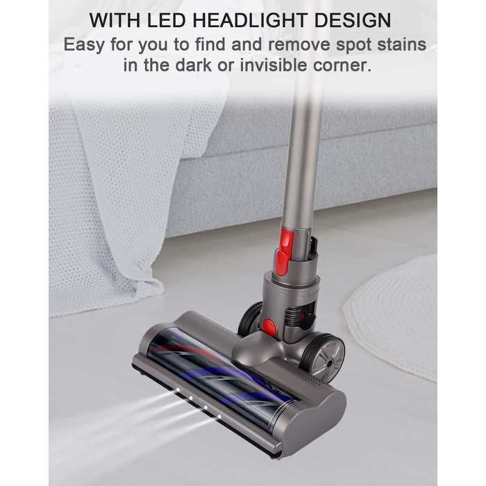 Насадка-щітка для пилососа Dyson V7/V8/V10/V11/V15, електрична турбощітка з роликовою щіткою, аксесуари для підлоги, 2 шт.