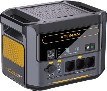 Портативна електростанція VTOMAN FlashSpeed 1500, ємність 1548 Wh, номінальна потужність 1500 W, пікова потужність 3000 W