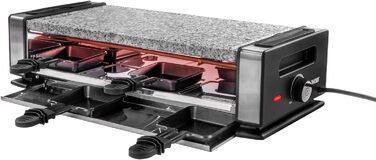 Раклетниця UNOLD 48760 Delice Basic 1200 Вт, для 8 осіб, з натуральним каменем, антипригарна двостороння пластина, нержавіюча сталь