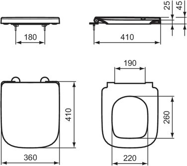 Унітазна кришка Ideal Standard i.life S, обгортка, стандартне закривання