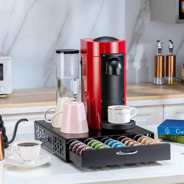 Організатор для капсул Nespresso Vertuo: металевий стійка на 50 капсул, чорний колір