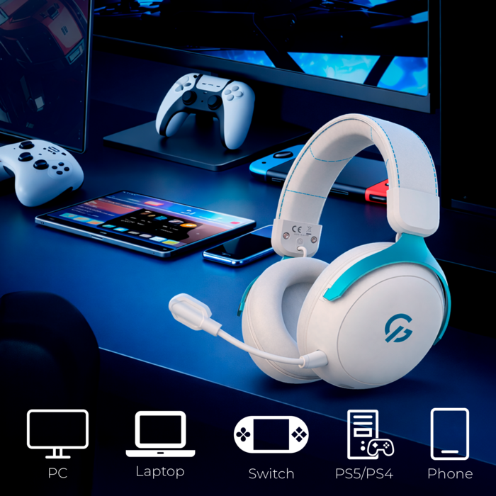 Бездротова ігрова гарнітура GamePro Asgard Freya Pro (HSW201WB)