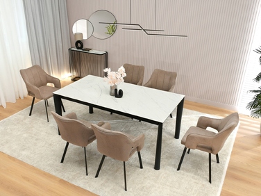 Стілець Mebel-Partner, штучна шкіра, бежевий, 1 шт.