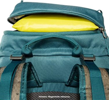 Рюкзак для туризму Tatonka Hike Pack 32 л із вентиляцією спини та дощовиком, легкий і зручний, бірюзово-зелений