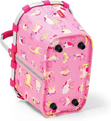 Дитячий кошик для покупок reisenthel carrybag XS, 5 л, 33,5x18x19,5 см, рожевий з буквами ABC friends