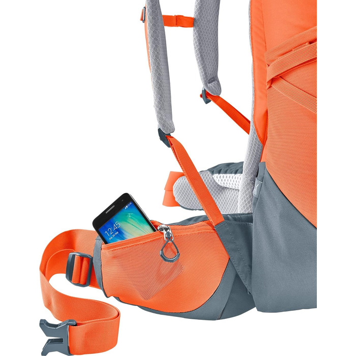 Жіночий трекінговий рюкзак Deuter Aircontact Core 45+10 л, паприка-графіт