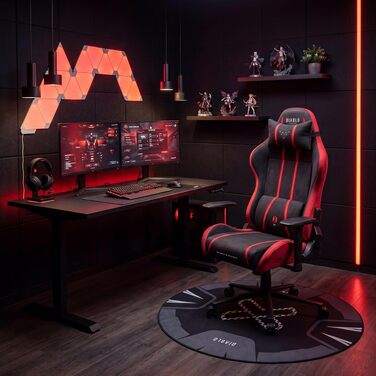 Ігрове крісло Diablo Gaming тканинне для дітей та підлітків, з 3D-підлокітниками, розмір L, колір Bloody Mary