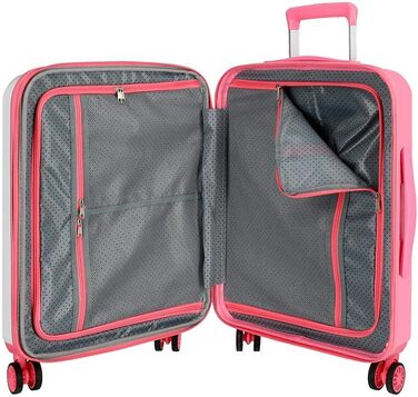 Дитяча валіза Disney Minnie, 37x55x20 см, ABS, з кодовим замком, 4 подвійні колеса, 38,4 л, біла з малюнком Мінні Маус