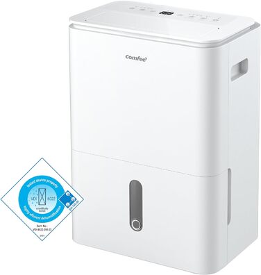 Осушувач повітря COMFEE Easy Dry 16 л/день з іонізатором, 4 режими, резервуар 3 л, для кімнат до 32 м², функція сушки білизни, підключення зволожувача, swing-функція