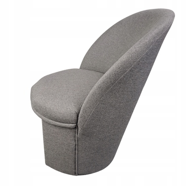 Оббивка пуф Meble Mario, сіра тканина, з відсіком для зберігання, 44x37x70 см