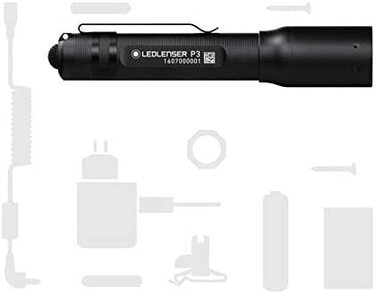 Ліхтарик Ledlenser P3, LED, 25 люмен, фокусування, 60 м, до 6 годин