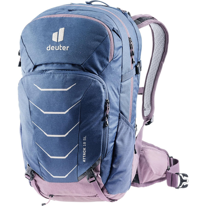 Жіночий велосипедний рюкзак Deuter Attack 18 SL з протектором, 18 л, синьо-фіолетовий