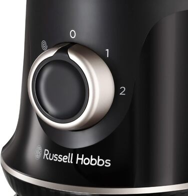 Стаціонарний блендер Russell Hobbs Smoothie Maker 27121-56, скляна чаша 1.5л, 850 Вт, 2 швидкості та імпульсний режим, Matte Charcoal