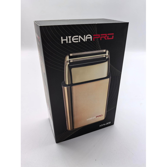 Електробритва HIENA PRO для чоловіків, бездротова, Zero Gap, акумуляторна, дорожній набір, чорне-золото