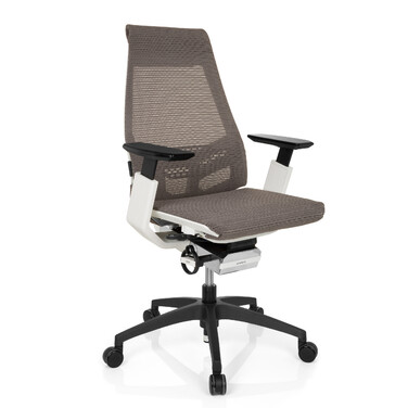 Офісне крісло GENIDIA SMART WHITE сітка сірого кольору hjh OFFICE