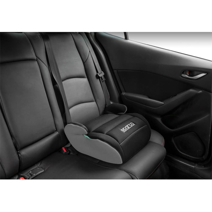 Дитяча автокрісло-підставка Sparco i-Size 125-150 см, чорна/сіра, новий стандарт ECE R129/03 (2024)