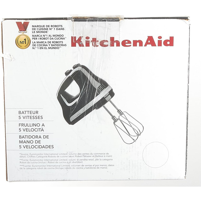 Ручний міксер KitchenAid Classic 5 швидкостей, чорний Onyx, 5KHM5110EOB