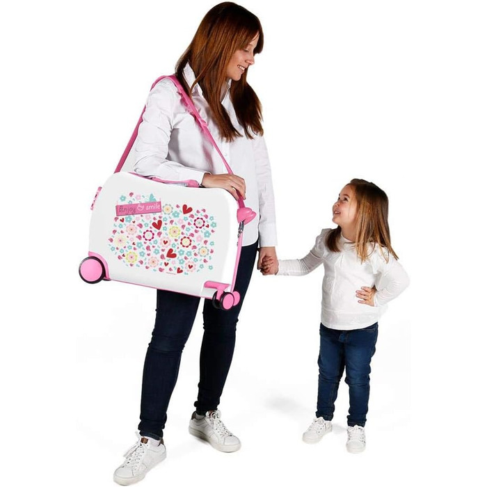 Дитяча валіза Movom Happy Time, жорсткий ABS, 50×38×20 см, комбінований замок, 34 л, 2,1 кг, 4 колеса, ручна поклажа, багато кольорів, для катання, 360°