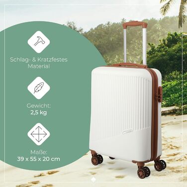 Дорожня валіза Travelite BALI, 34 л, ABS, 4 колеса, жорсткий корпус, ручна поклажа 55 см, відповідає IATA