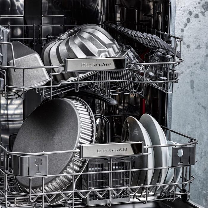 Набір форм для випічки KitchenAid з алюмінізованої сталі, 20см та 24см, антипригарне покриття, для духовки, миється в посудомийній машині, сірий
