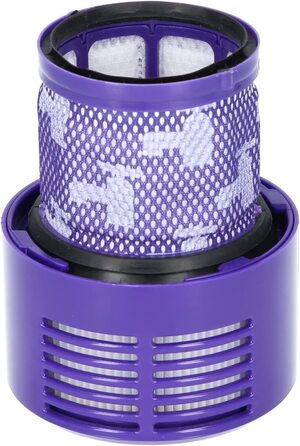 HEPA фільтр McFilter для пилососа Dyson V10 SV12 (набір 4 шт), сумісний з Absolute Extra, Animal, Total Clean, Motorhead, Parquet, Nickel, змінний та багаторазовий, альтернатива 969082-01, миючий фільтр