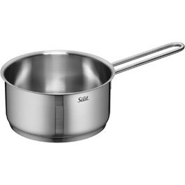 Каструля Silit Achat з нержавіючої сталі 16 см без кришки, 1.4 л, для індукційних плит, без покриття, придатна для духовки