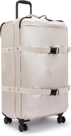 Валіза Kipling SPONTANEOUS L велика на колесах, вертикальна, срібляста, Metallic Glow