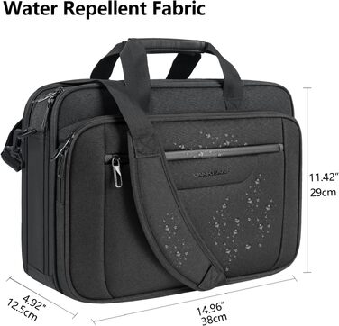 Сумка для ноутбука VANKEAN Premium Briefcase, чохол-кейс для ноутбука до 15.6 дюймів, чорний