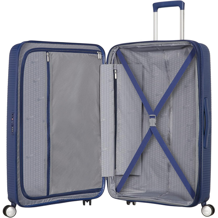 Валіза American Tourister Soundbox Spinner L, розширена, 77 см, 97/110 л, темно-синя (Midnight Navy)