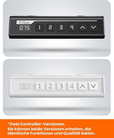 Регульований по висоті письмовий стіл ErGear з шухлядою, 160x80 см, білий | Електричний стіл для офісу та дому, смарт-панель з 4 режимами пам'яті, стійка T-подібна основа