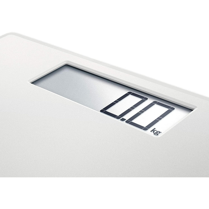 Електронні ваги Soehnle Style Sense Safe 100 для людей, велика LCD, антиковзкі ніжки, плоска вага, біла