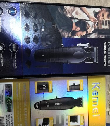 Професійний набір тримерів і машинок для стрижки KEMEI, електричний T-Blade тример для чоловіків, перукарські ножиці, 11 насадок, акумуляторний, для сім'ї, модель 2293+2296 чорний