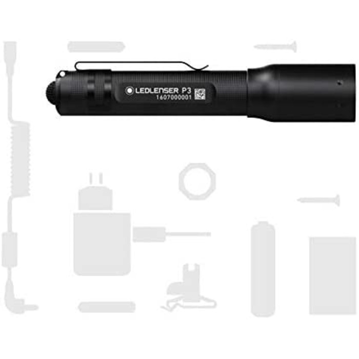 Ліхтарик Ledlenser P3, LED, 25 люмен, фокусування, 60 м, до 6 годин