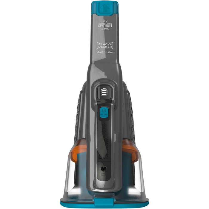 Акумуляторний ручний пилосос BLACK+DECKER Dustbuster BHHV320J, 12В, 25AW, циклонна технологія, без мішка, з висувною щілинною насадкою, титаново-синій