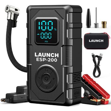 Пусковий пристрій LAUNCH ESP-200 бустер 1600A з компресором 150 PSI та Powerbank для автомобіля