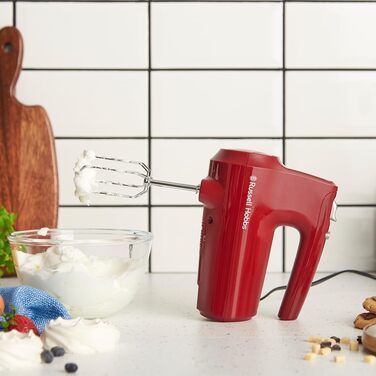 Міксер ручний Russell Hobbs Desire Red 350W з насадками для тіста та збивання, 5 швидкостей + імпульс